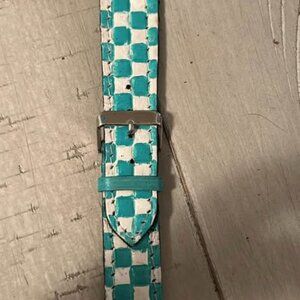WATCH BAND FOR APPLE WATCH TURQUISE & WHITE NEW